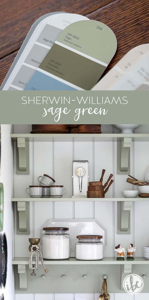 Looking for a beautiful neutral green paint color? Sherwin-Williams Sage might be the one for you! #green #paint #sage #neutral #paintcolor #pantry #cabinetry #sagegreen #greenpaint Soft Sage Sherwin Williams, Sage Sherwin Williams Paint, Pantry Cabinetry, Sage Green Kitchen Walls, Green Wall Paint Colors, Sage Paint Color, Sage Green Paint Color, Green Kitchen Walls, Sage Kitchen