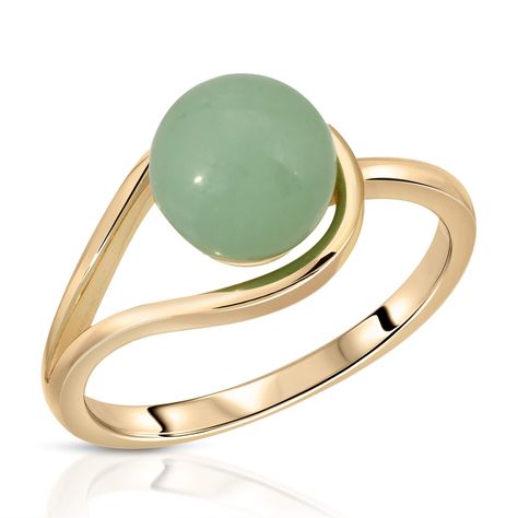 PRICES MAY VARY. Gorgeous 8mm round Genuine jade bead in Green color Set in solid .925 with a beautiful design Your choice of Yellow Gold plating or White Rhodium plating over Sterling silver Hypoallergenic Sterling Silver, then plated with rhodium to ensure a lasting finish. Our Sterling Silver is nickel safe so that you can wear this ring confidently. Arrives Beautifully Packaged in a Gift Box, ready to delight for any occasion. Jade has many meanings, including strength, luck, and good health Jade Wedding Ring, Jade Wedding, Freshwater Pearl Ring, Fashion Goals, Necklace Tutorial, Cultured Pearl Necklace, Jade Ring, Jewelry Ring Box, Pearl Set