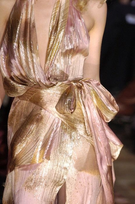 Untitled Runway Dresses, Couture Details, Christian Lacroix, Gold Dress, Gold Fashion, Pattern Floral, Girly Girl, Fashion Details, A Dress