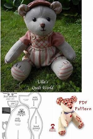 Memory Bear Pattern Free Download - Bing Images AE1 Bear Patterns Free Sewing, Memory Animals, Memory Bears Pattern Free, Bear Patterns Sewing, Doll Patterns Free Sewing, Memory Bear Pattern, Memory Items, Best Teddy Bear, Memorial Items