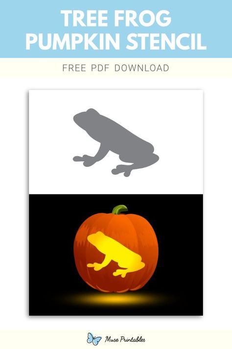 Frog Carved Pumpkin, Frog Pumpkin Carving Stencil, Frog Pumpkin Carving, Frog Stencil, Frog Pumpkin, Stencil For Pumpkin Carving, Printable Tree, Printable Pumpkin Stencils, Pumpkin Stencils Free