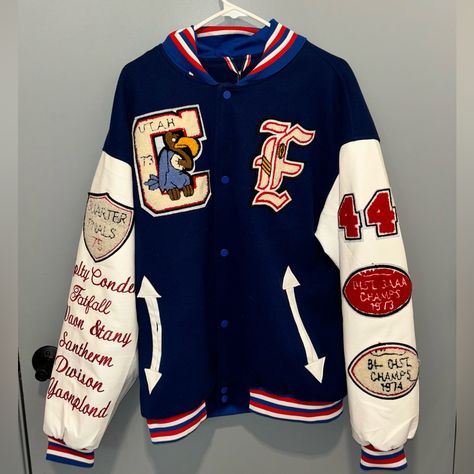 The Sizes Are Large And Fit The Size Of Xl And L. Vintage Varsity Jacket Aesthetic, Men Birthday Fits, Boy Snaps, Cocktail Suit, Sport Streetwear, Vintage Varsity Jacket, Mens Fashion Summer Outfits, Ll Bean Men, Shrimp Grits