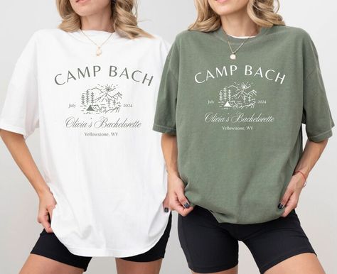 Camp Bachelorette, Camping Bachelorette, Camp Bachelorette Shirt, the Bach Club Bachelorette Shirts, Custom Location Bachelorette T-shirt - Etsy Outdoorsy Bachelorette, Luxury Bachelorette Party, Last Trail Before The Veil, Camp Bach, Camping Bachelorette, Bachelorette Tshirts, Comfort Colors Tshirt, Bachelorette Shirts, Bachelorette Party Shirts