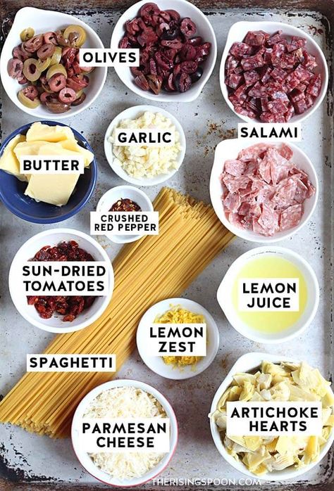 Spaghetti Lemon, Salami Pasta, Lemon Pepper Pasta, Recipe For Spaghetti, Salami Recipes, Easy Pasta Dinner Recipes, Easy Pasta Dinner, Pasta Dinner Recipes, Perfect Pasta