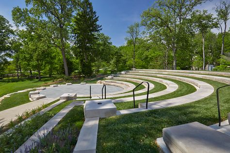 Outdoor Amphitheater, Bluestone Paving, Arches Park, Campus Landscape, Open Air Theater, Outdoor Theater, Luxury Flats, Architecture Concept Drawings, Bridge Design