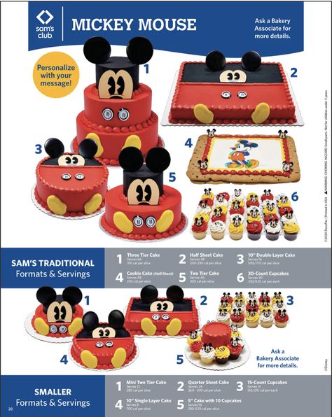 Mickey Mouse Sheet Cake, Sams Club Cake, Half Sheet Cake, Cake Book, Double Layer Cake, Mouse Birthday Cake, Mickey 1st Birthdays, Mickey Mouse Bday, Mickey Mouse Birthday Cake