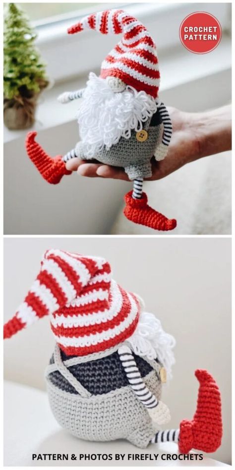 Knitted Snowball Pattern, Christmas Gnome Crochet Patterns Free, Crochet Gnomes Free Pattern Easy, Gnome Patterns Crochet, Gnome Free Pattern, Popular Crochet Patterns, Christmas Gnome Crochet, Crochet Gnomes Pattern Free, Gnome Ideas