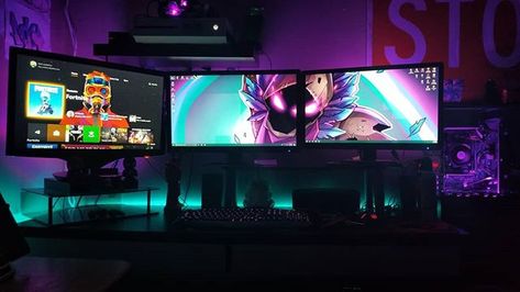 Love cyan magenta Setups!                  Follow  @mrzombiiie For more Twitter@mr_zombiiie For more Pinterest  mrzombiiie For more                  Credit: redditor u/christography  Tags #microsoft #asus #pcsetupsrus #pcsetups_ #computer #pcmasterrace #pcsetups #tech #gamer #apple #gamingsetup #pcgaming #pc #pcsetup #gaming #battlestation #battlestations #fornitebattleroyale #fortnite #supportsmallstreamers #videogames #twitchgirls #twitchstream #twitchgaming #streamer #twitchkittens #twitchaff Spider Man Ps4, Gamer Bedroom, Setup Gamer, Computer Gaming Room, Computer Setups, Streaming Setup, Pc Gaming Setup, Video Game Rooms, Bedroom Setup