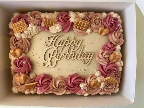 Flat Birthday Cake, Elegant Sheet Cake Designs, Eid Cakes, Mary Cake, Slab Cake, Eid Cake, Elegant Cupcakes, Sheet Cake Designs, Flat Cakes