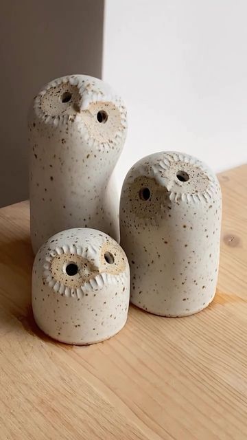 Pottery Owls, Fall Pottery, Clay Owls, Owl Doodle, Ceramics Videos, Clay Owl, Owl Sculpture, Clay Birds, Clay Crafts Air Dry