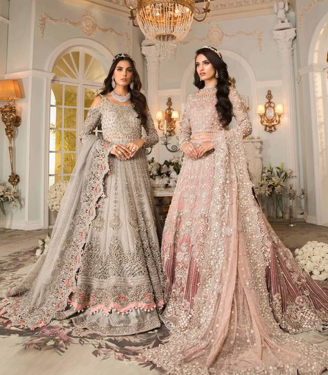 Maria B Bridal, Bridal Lehenga Pakistani, Pink Bridal Lehenga, Walima Dress, Desi Wedding Dresses, Asian Bridal Dresses, Asian Wedding Dress, Bridal Dresses Pakistan, Pakistani Wedding Dress