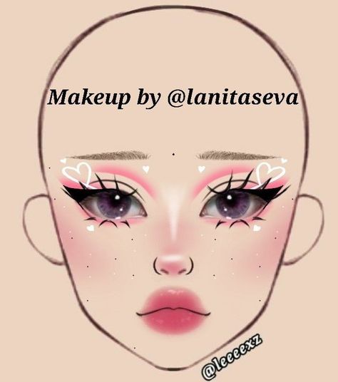 K12 Makeup, K-12 Makeup, Leeeexz Makeup, Makeup Looks Drawing, Punk Makeup Looks, Skincare Headband, Makeup Charts, Concert Makeup, Anime Eye Makeup