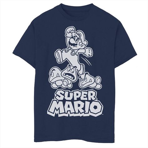 He'll love wearing this Super Mario Goomba Jump Graphic Tee. Short Sleeve Crew neckFABRIC & CARE Cotton Machine wash Imported He'll love wearing this Super Mario Goomba Jump Graphic Tee. Licensed Character He'll love wearing this Super Mario Goomba Jump Graphic Tee. Size: Large. Color: Dark Grey. Gender: male. Age Group: kids. Super Mario Goomba, Mario Goomba, Mario T Shirt, Mario Shirt, Video Game T Shirts, Super Mario Brothers, Brothers Shirts, Gamer T Shirt, Boy Tees