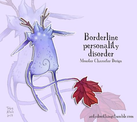 Borderline Personality by ZestyDoesThings on DeviantArt Toby Allen, Fictional Disease Art, Borderline Personality, Real Monsters, Monster Characters, Alice In Wonderland Theme, Mental Disorders, Scary Stories, Personality Disorder