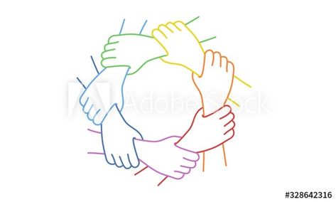 Teamwork. Seven United Hands. Line drawing vector illustration. #AD , #Hands, #United, #Teamwork, #Line, #illustration Helping Each Other Drawing, People Helping Each Other Drawing, Helping Others Drawing, Teamwork Drawing, Hands Line Drawing, Together Drawing, Conceptual Model, Conceptual Model Architecture, Model Architecture