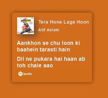 Tera Hone Laga Hoon Lyrics, Tera Hone Laga Hoon, Bollywood Romance, Short Instagram Quotes, Album Cover Wallpaper Collage, Ballet Dance Videos, Instagram Graphics, Cover Wallpaper, Wallpaper Collage