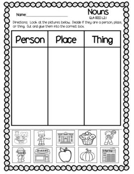 Parts of Speech for Second Grade Adjectives, Nouns, and Verbs | TpT Adjectives Nouns And Verbs, Nouns Worksheet Kindergarten, A Activities, Adjective Words, Adjective Worksheet, Nouns Verbs Adjectives, Common Nouns, Nouns Worksheet, Nouns And Adjectives