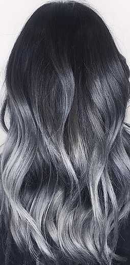 Grey ombre Grey Balayage, Grey Ombre Hair, Granny Hair, Silver Grey Hair, Grey Hair Color, Hair Envy, Grunge Hair, Dream Hair, Grey Hair