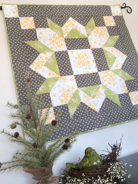 A Barn Star quilt and the promise of spring | Carried Away Quilting | Bloglovin’ Quilt Wall Hanging Ideas, Deco Quilt, Swoon Quilt, Quilted Wall Hangings Patterns, Star Patchwork, Block Quilts, Quilted Wall Hanging, Block Quilt, Straight Line Quilting