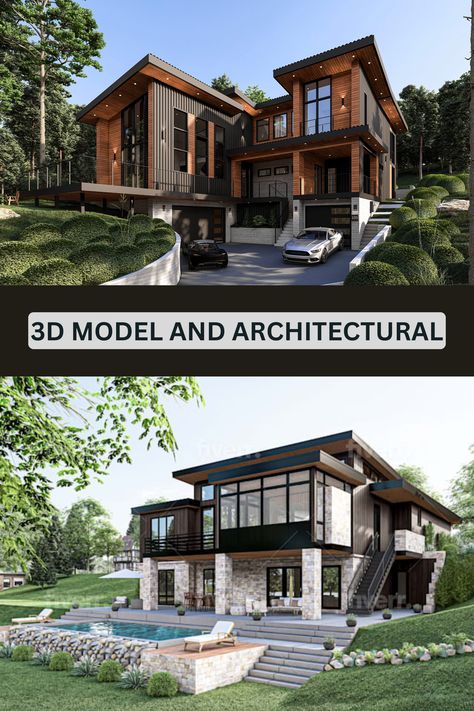 This service provides expert 3D modeling and architectural rendering for interior and exterior projects. With 4+ years of experience and 500+ projects, Moayed Bakhsh ensures high-quality results using Sketchup, Lumion, and Vray. Check the Fiverr link and client reviews #3Dmodel #exterior #interior #architect #sketchup Sketchup Model Architecture, Architectural Render, Model Architecture, Architectural Rendering, Architectural Design House Plans, Sketchup Model, Interior Architect, Architectural Design, 3d Modeling