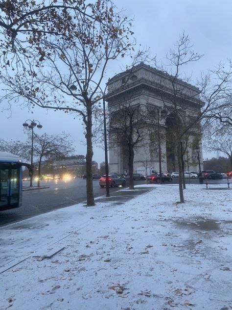 Snow In France, French Winter Aesthetic, France Winter Aesthetic, Winter Paris Aesthetic, Paris Winter Aesthetic, Winter In France, Snowy Paris, France Snow, Paris Aesthetic Night