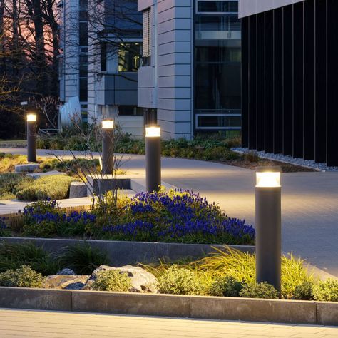 Paths connect people and places. They should be designed for practicality; to encourage movement and provide orientation in a safe environment. However, aesthetics should also be considered to enhance the urban environment and provide locational context. Path lighting that is successful is distinguished by the fact that it meets both these design and functional requirements. Fence Post Lights, Outdoor Path, Farmhouse Ceiling Fan, Solar Pathway Lights, Outdoor Path Lighting, Modern Outdoor Lighting, Outdoor Lighting Landscape, Circle Light, Bollard Lighting