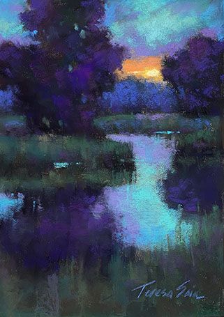 Soft Pastel Art, Moonlight Painting, Pastel Artwork, Pastel Landscape, Pastel Paintings, Landscape Art Painting, Abstract Art Landscape, Abstract Landscape Painting, Contemporary Artist