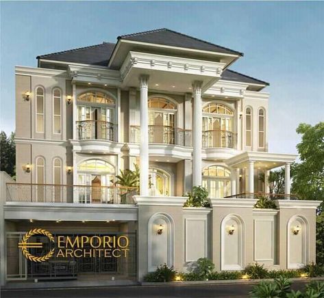 Private House Design, Victoria Style, Compound Wall Design, Boundary Wall, Emporio Architect, Classical House, Outer Design, Best Modern House Design, Classic House Exterior