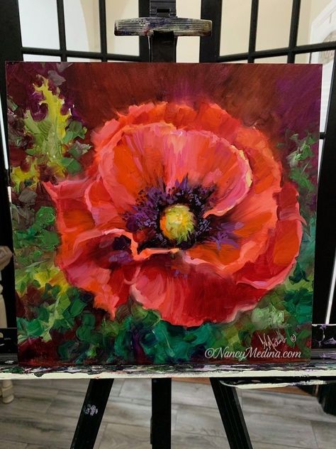 Telas Nancy Medina, Ako Kresliť, Poppy Flower Painting, Beautiful Chaos, Poppy Art, Acrylic Painting Flowers, Poppy Painting, Canvas Drawings, Soyut Sanat Tabloları