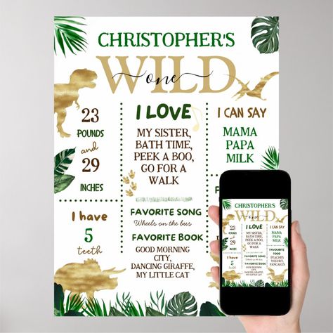 Safari Theme Birthday Party, Birthday Party Poster, First Birthday Board, Wild One First Birthday, First Birthday Posters, Safari Theme Birthday, Zoo Birthday, Favour Bags, Welcome Board