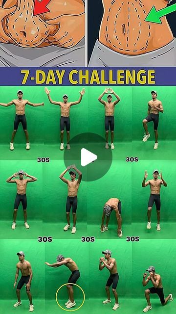 7 Day Challenge Workout, 7 Days Challenge, Body Fat Loss Workouts, 7 Day Workout, Best Full Body Workout, Challenge Fitness, Body Fat Loss, 7 Day Challenge, Days Challenge