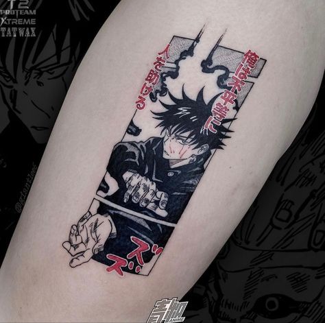 Giyu Tomioka Tattoo, Megumi Tattoo, Panel Tattoo, Slayer Tattoo, Framed Tattoo, Manga Tattoo, Bunny Tattoos, Fantasy Tattoos, Kawaii Tattoo