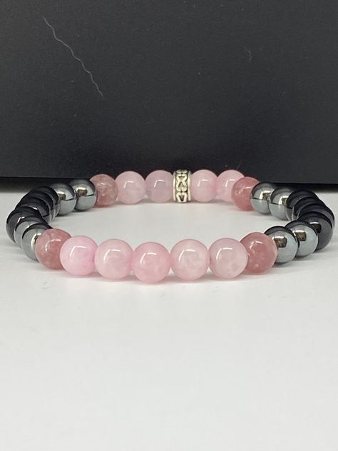 The Bodyguard, Beaded Jewelry Bracelets, Gilbert Az, Rose Quartz Bracelet, Beads Bracelet Design, Natural Stone Jewelry, Crystal Beads Bracelet, Crystal Charm, Pink Ring