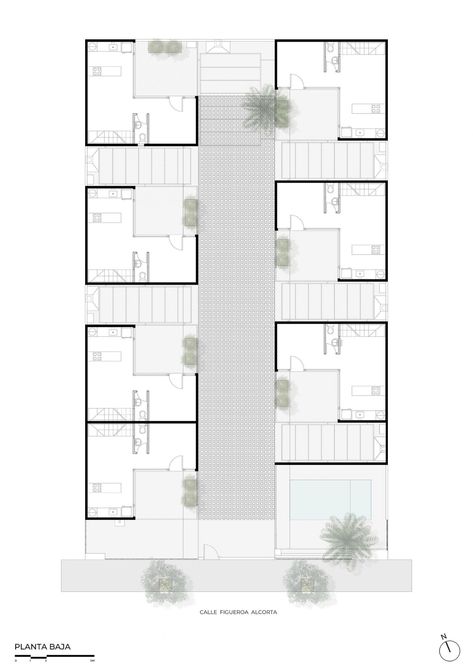 Brick Apartments, Social Housing Architecture, L Shaped House, Co Housing, Home Vibes, Arsitektur Masjid, Community Housing, Small Courtyards, Warm Home