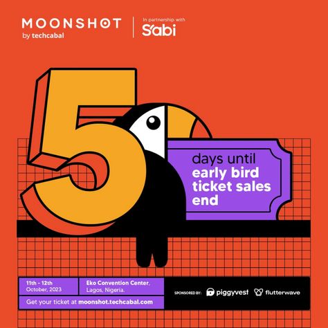 Early Bird Ticket Design, Event Countdown Poster Design, Discount Graphic Design, Countdown Poster Design, Countdown Flyer Design, Countdown Design, Neo Brutalism, Canva Learning, Event Countdown