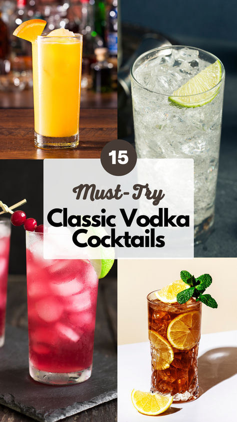 Classic Vodka Cocktails Cocktail Vodka Recipes, Iconic Recipes, Classic Vodka Cocktails, Vodka Cocktails Easy, Vodka Cocktails Recipes, Cocktails To Try, Vodka Recipes, Candied Lemons, Vodka Cocktails