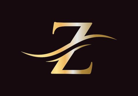 Vector initial letter z logo design. lux... | Premium Vector #Freepik #vector #luxury-brand #royal-logo #luxury-logo #gold-logo Logo Design Z Letters, Z Logo Design Letter, Photo Logo Design Style, Toko Aesthetic, Luxury Logo Design Gold, Letter Z Logo Design, Z Logo Design, Letter Z Logo, 3d Wallpaper Art