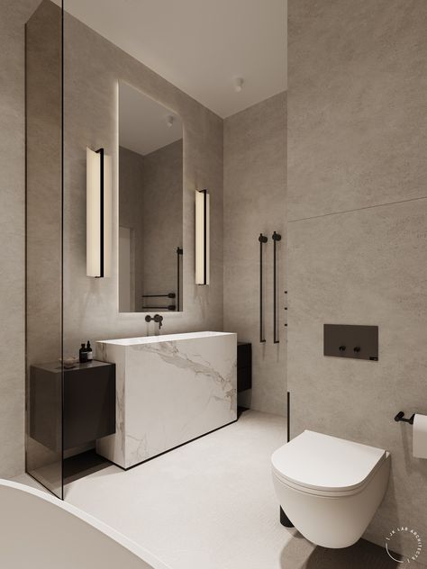 Modern Hotel Bathroom, تصميم دورة مياه, Bathroom Loft, Luxe Living Room, Boys Bedroom Makeover, Restroom Design, House Bathrooms, Washroom Design, Ceiling Design Bedroom