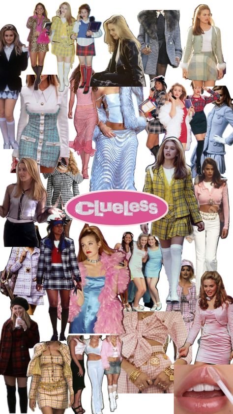 Clueless 90’s looks: vintage, expensive, tweed Clueless Party Ideas, Dionne Clueless Aesthetic, Clueless Party Theme, Clueless Aesthetic Outfits, Dionne Clueless Outfits, Clueless Party, Preppy Collection, Dionne Clueless, Clueless Closet