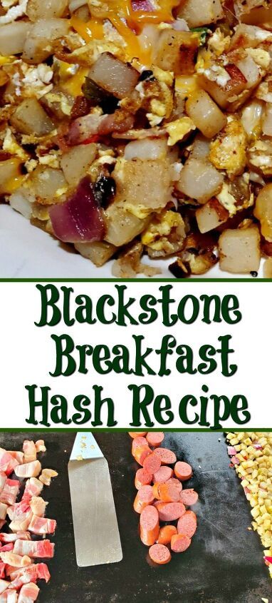 This Blackstone Breakfast Hash Recipe is such an easy breakfast to whip up! Now I love to grill at night so probably doesn’t surprise you that I love to make breakfast outside too. Now I did a similar version to this camping so I had to make a big batch at home as well. Now, this is one of those big breakfast dishes that can be made for dinner! I am not always a breakfast kinda guy on the weekdays. Blackstone Breakfast Hash Recipe Ingredients: 2 Bags Frozen Potatoes O’Brien 1 S… Black Stone Breakfast, Griddle Breakfast, Blackstone Breakfast, Outdoor Griddle Recipes, Blackstone Cooking, Breakfast Hash Recipes, Griddle Cooking Recipes, Grill Breakfast, Outdoor Griddle