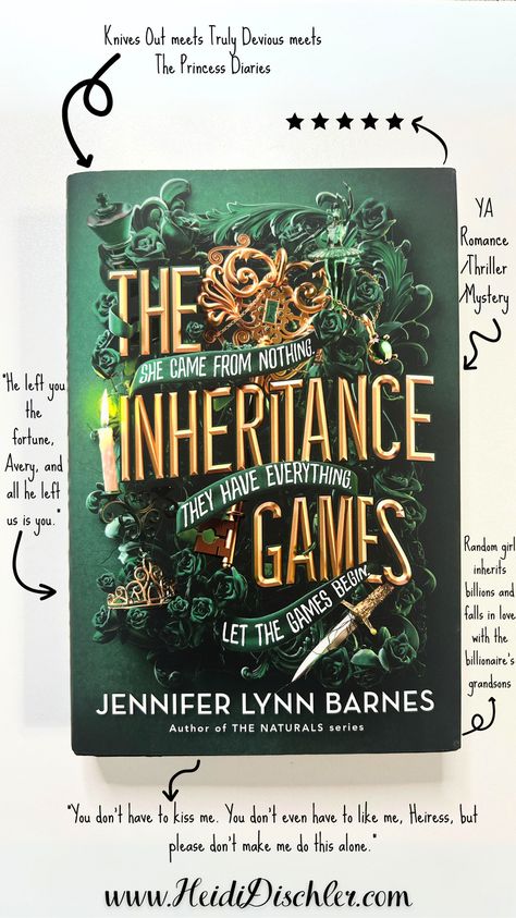 The Inheritance Games Book, Booktok Romance, Jennifer Lynn Barnes, When Breath Becomes Air, The Inheritance Games, We Were Liars, Book Reading Journal, Inheritance Games, College Money