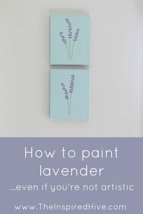 Diy Easy Paintings, Diy Easy Paintings On Canvas, Easy Paintings On Canvas, Diy Canvas Art Ideas, Canvas Art Ideas, Painted Lavender, Diy Canvas Art Easy, Easy Diy Paint, Flower Painting Canvas