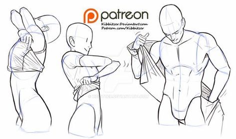 Undressing reference sheet by Kibbitzer on DeviantArt 남성 근육, Poses References, Anatomy Drawing, Character Poses, Figure Drawing Reference, Body Drawing, Anatomy Reference, Art Poses, Anime Poses Reference