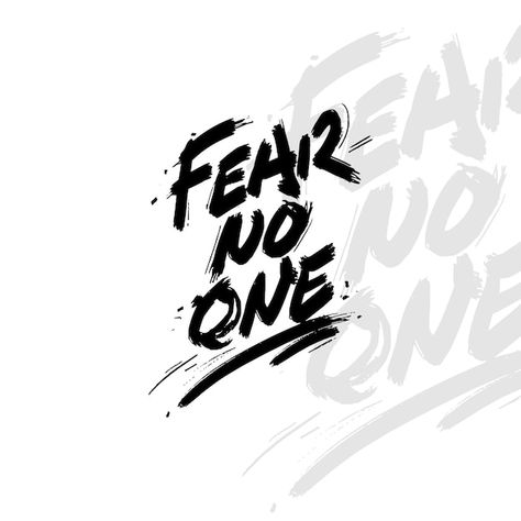 Typography quotes fear no one typography... | Premium Vector #Freepik #vector #t-shirt-graphics #t-shirt-design #t-shirt-print #printing-design One Typography, Quotes Fear, Face Everything And Rise, Fear Quotes, Finger Tattoo Designs, Vector Typography, No Fear, Typography Quotes, First Tattoo