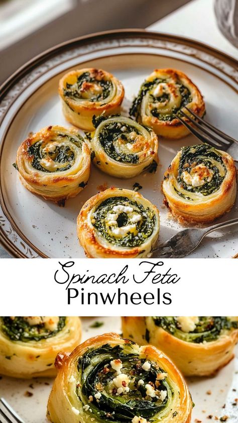 Enjoy the irresistible taste of these spinach feta pinwheels, where flaky pastry meets a flavorful spinach-feta filling. Whether for casual snacking or a party platter, they’re easy to prepare and absolutely scrumptious. Serve warm for a comforting treat that everyone will love. Spanakopita Pinwheels, Greek Pinwheels, Spinach Feta Puff Pastry, Spinach Feta Pinwheels, Feta Puff Pastry, Pinwheels Recipes, Feta Pinwheels, Pastry Pinwheels, Feta Pizza