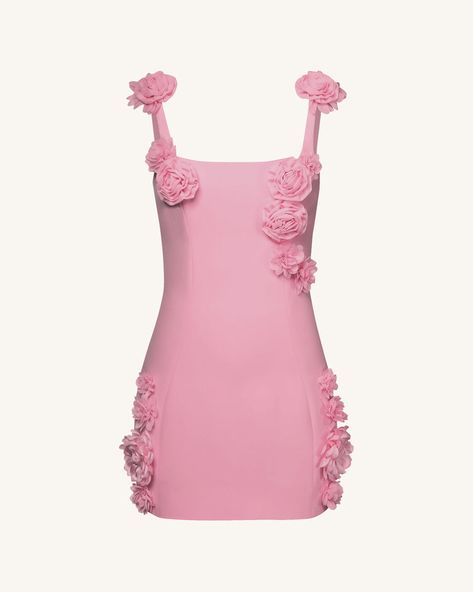 Clothing - JW PEI Pink Flower Dress, Jw Pei, Mini Dresses For Women, Slim Dresses, Pink Mini Dresses, Mode Inspiration, Club Dresses, Dress Pink, Flower Dresses