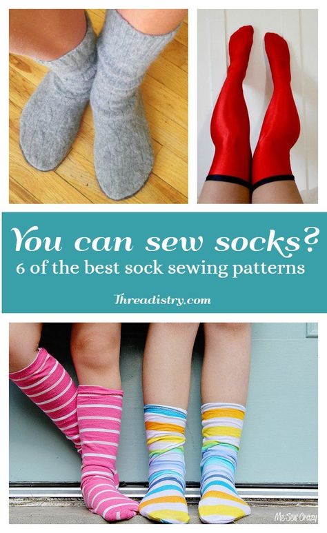 You can sew socks? I never would have thought of it. Love this collection of sock sewing patterns (and especially the bonus one at the end!) Sew Socks, Diy Sy, Beginner Sewing Projects Easy, Leftover Fabric, Sock Patterns, Sewing Projects For Beginners, Sewing Skills, Diy Couture, Love Sewing