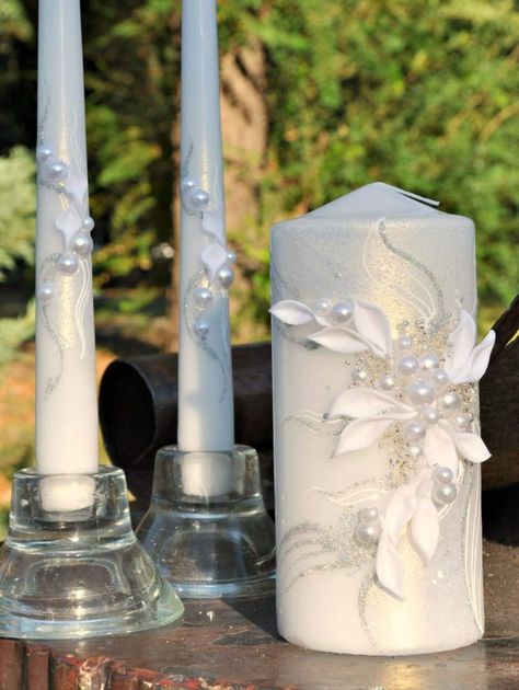 Half Birthday Candle, Unity Candle Diy, Wedding Table Decorations Candles, Wedding Ceremony Unity Candle, Unity Candle Ceremony, Wedding Unity Candle Set, Pretty Wedding Invitations, Candle Sets, Ceremony Candles