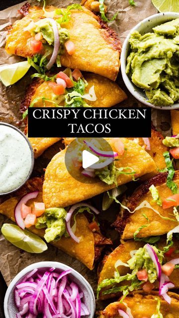 Crunchy Chicken Tacos, Easy Chicken Tacos, Crispy Chicken Tacos, Jalapeño Ranch, Chicken Ranch Tacos, Taco Toppings, Chicken Tacos Easy, Chicken And Cheese, Shredded Chicken Tacos