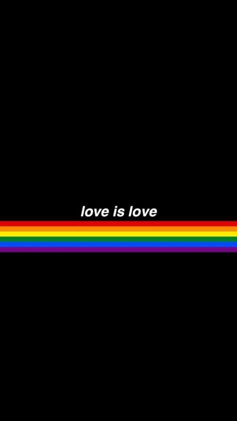 Lgbt wallpaper Love Is Love, A Rainbow, The Words, Black Background, Rainbow Colors, Rainbow, Black